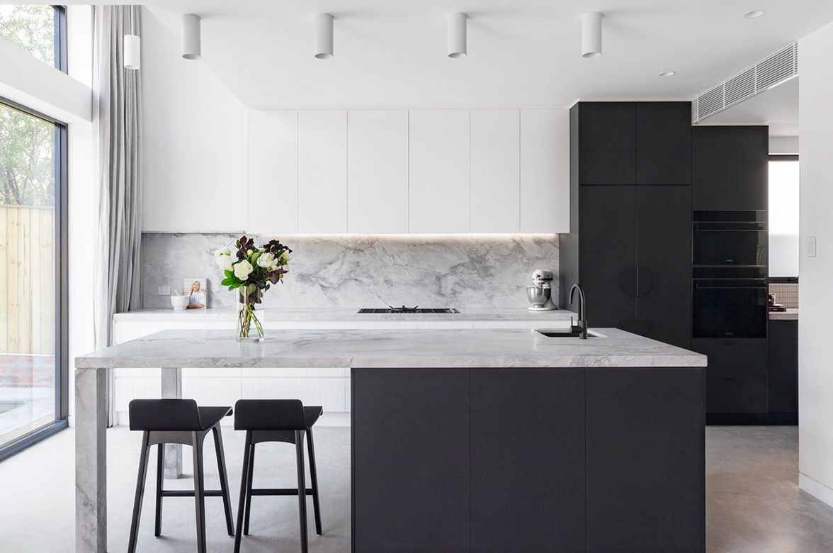 Stylish Black and White Kitchen, Rodd Point
