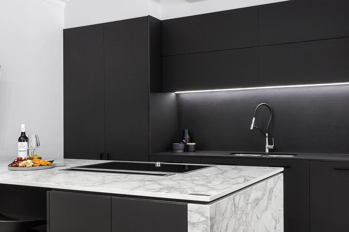 Matte Black Kitchen Design, Willoughby