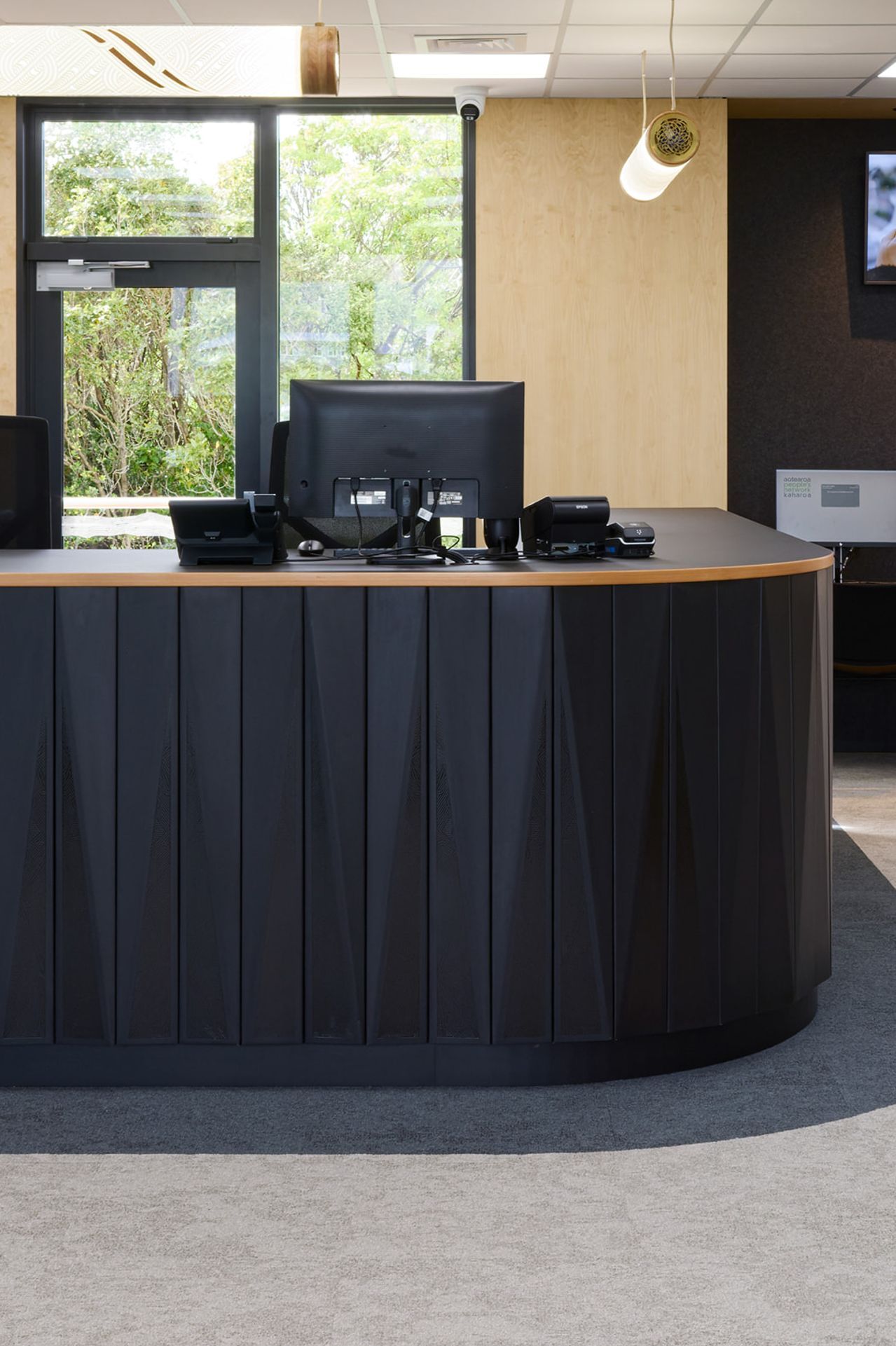 Reception Counter, FOLD Tile in RIDGE.