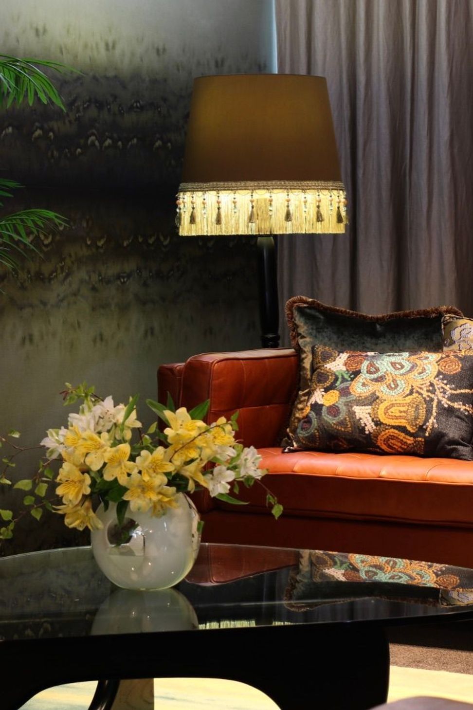 Moody glamour in the Merivale townhouse.