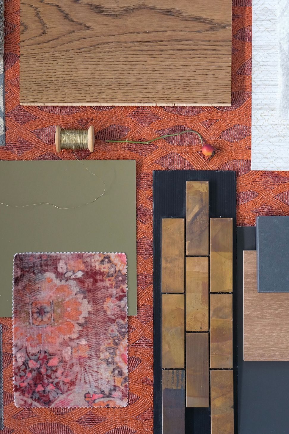 Flat-lay for Tai Tapu new build. Incredible materiality in this project.