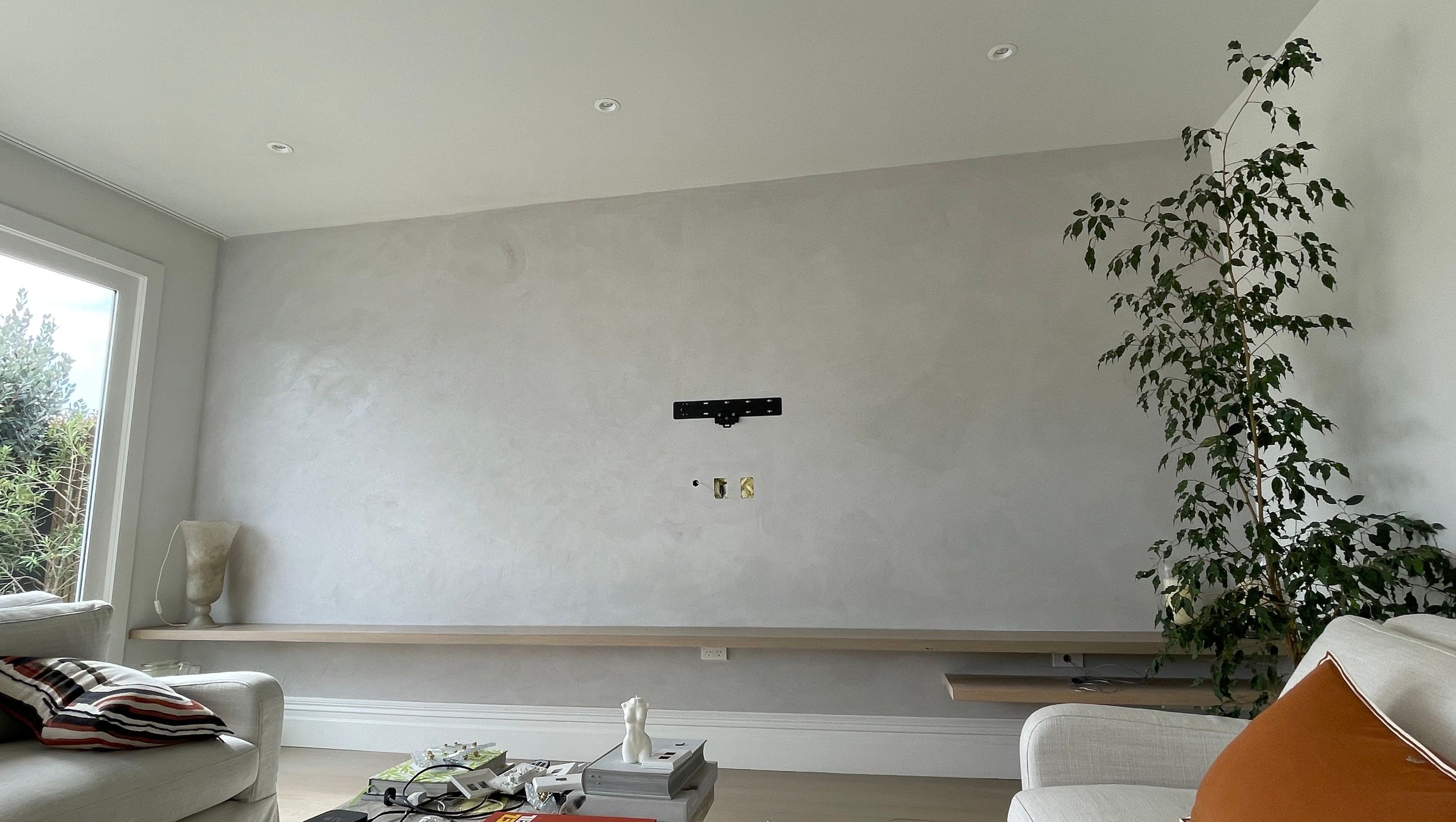 Feature wall, Marmorino