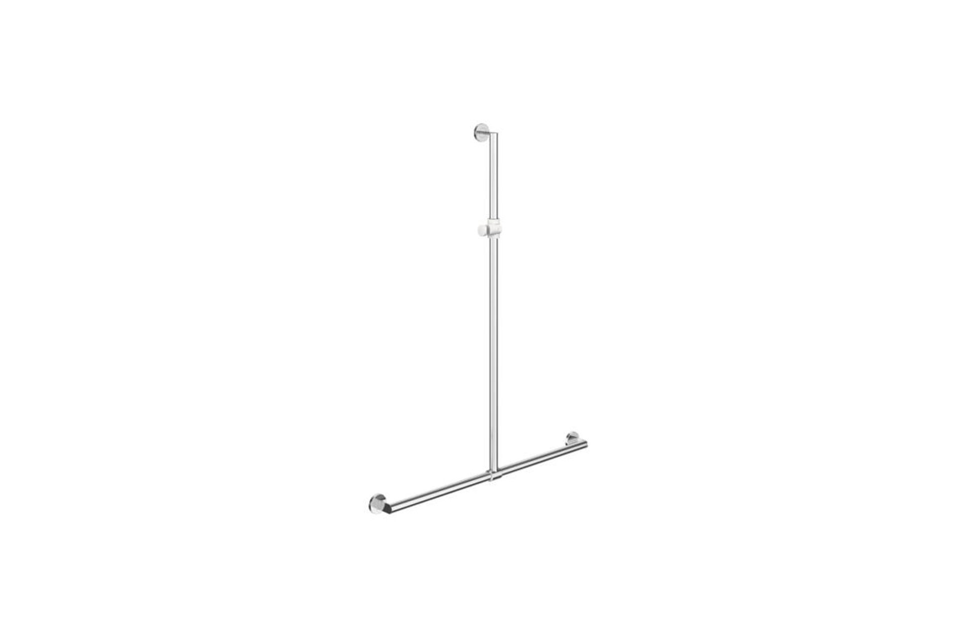Hewi System 900 T Shower Rail in Brushed stainless steel (900.35.401XA)