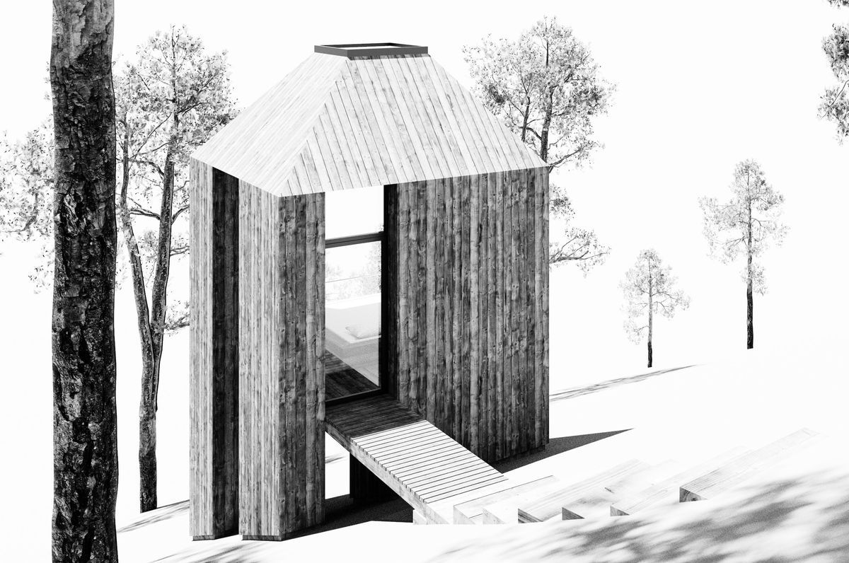 Sleeping Pods for a Yoga Retreat