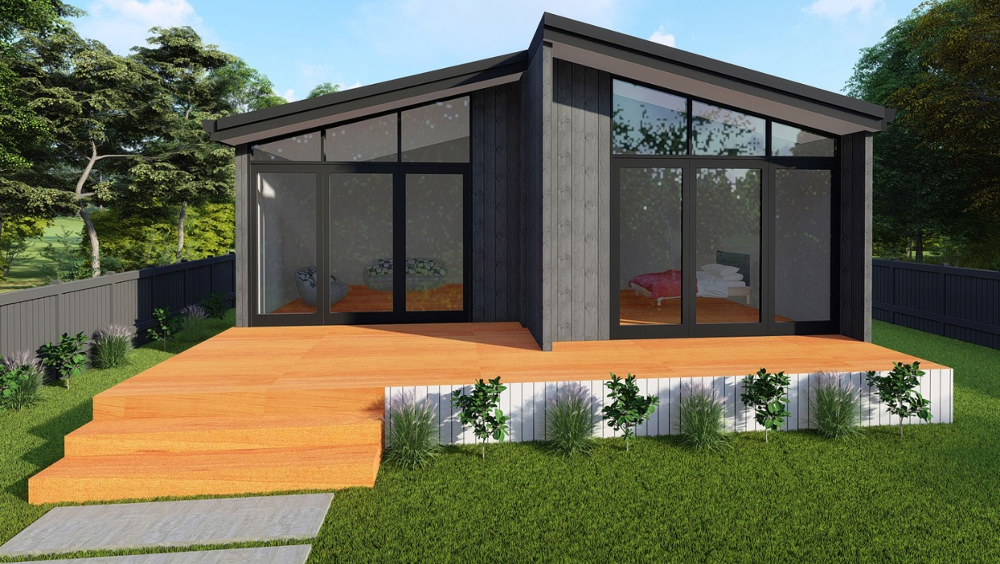 Split Gable Sleepout 30m2