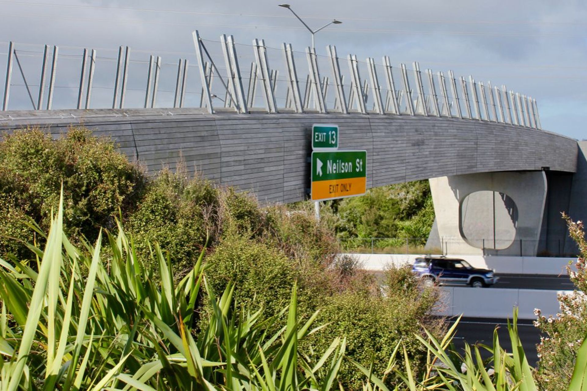 Neilson Road bridge - anti-throw mesh screens
