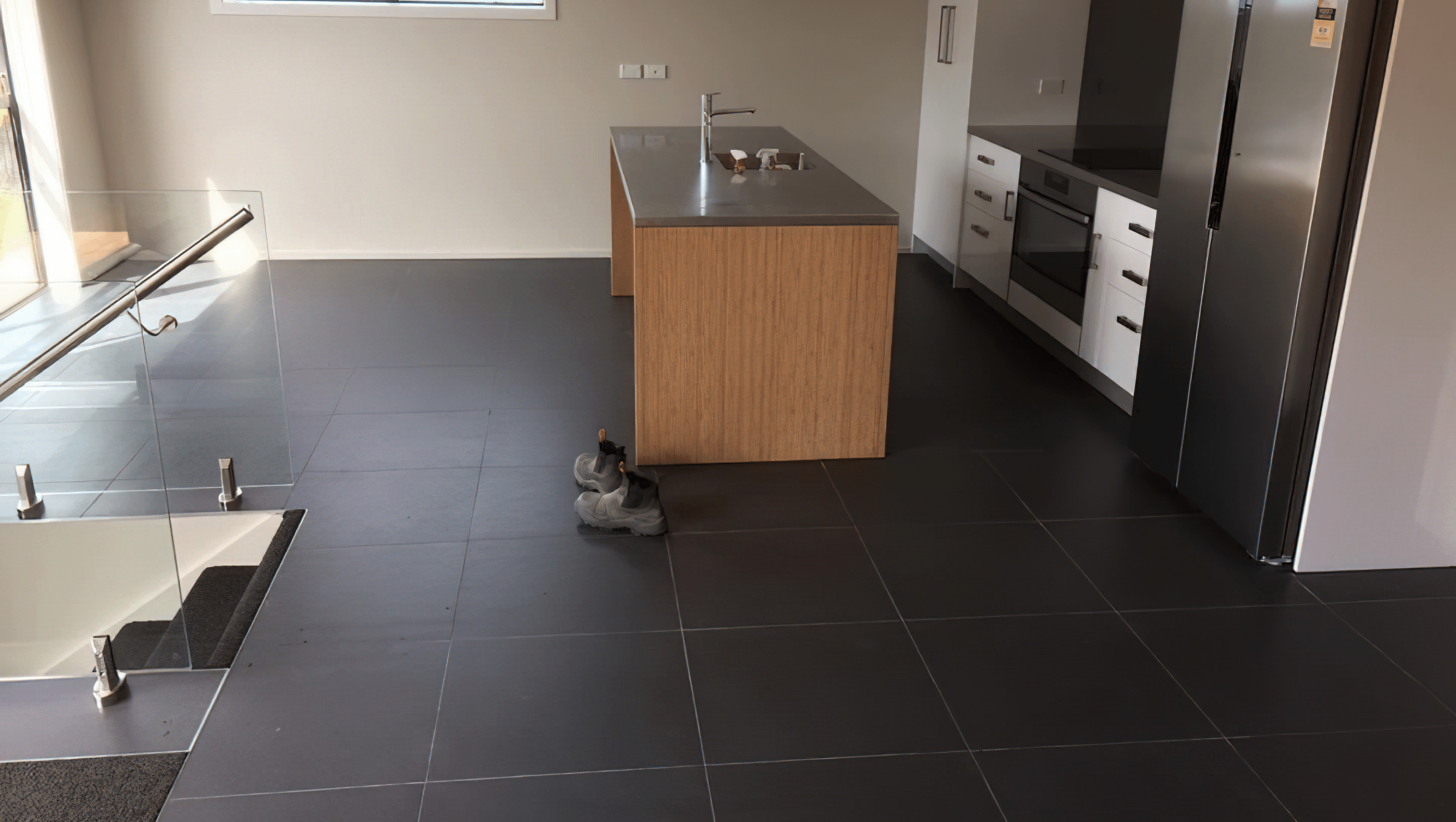 Kitchen Black Tiling