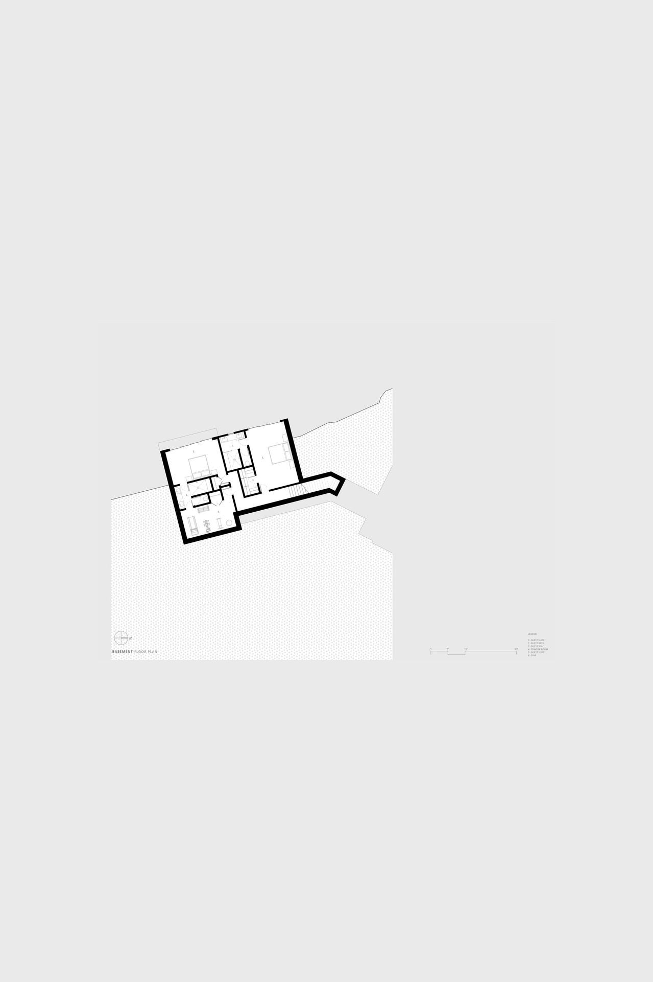 The lot’s slope provided an opportunity to create backyard access from the basement level.