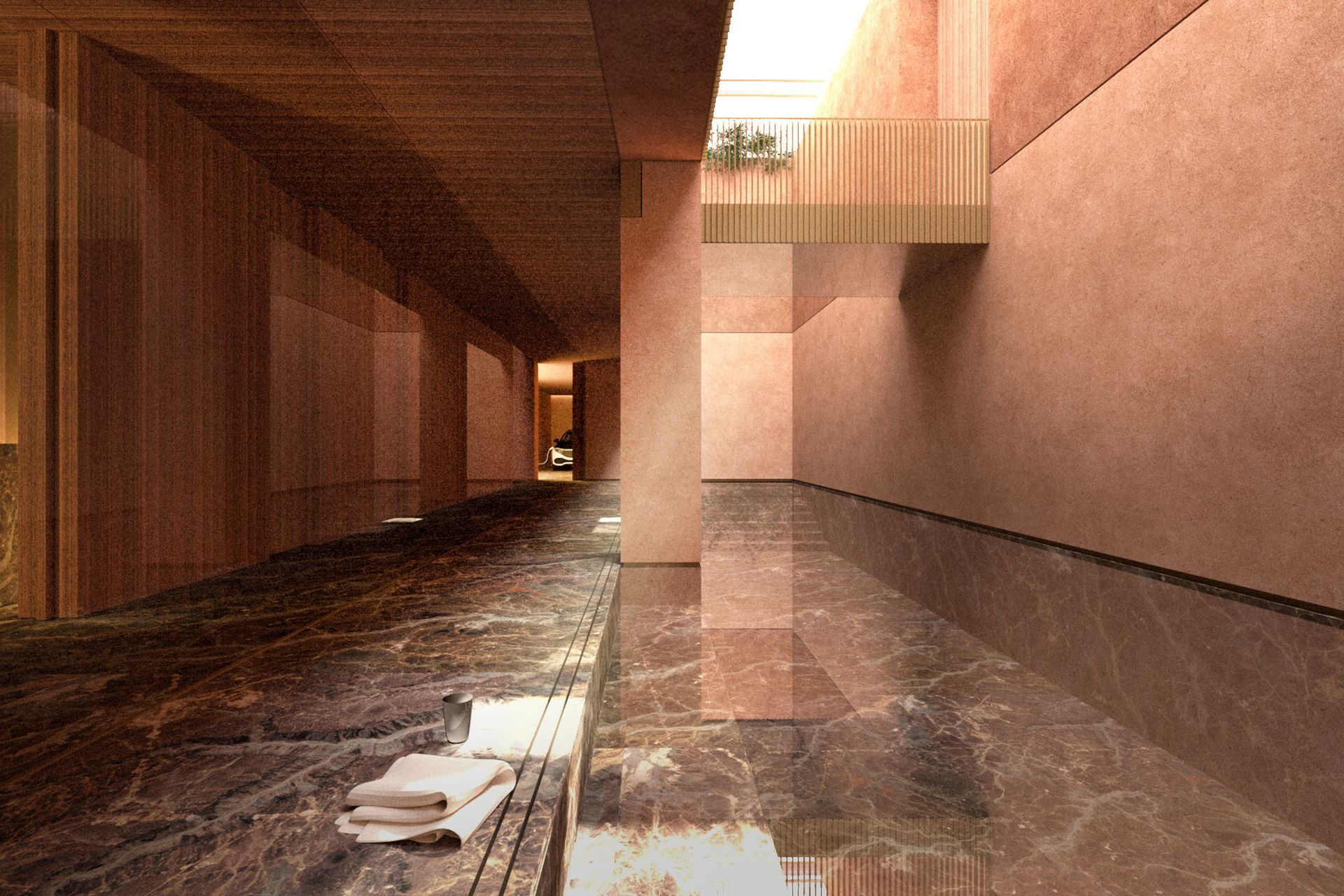 Subterranean pool.