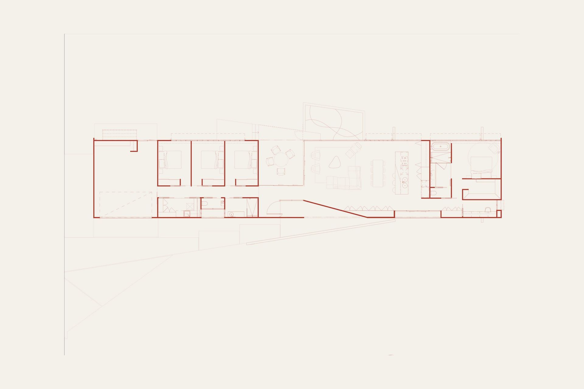 Seabrook and Borg Residence - Floor Plan. Floor plan of the home.