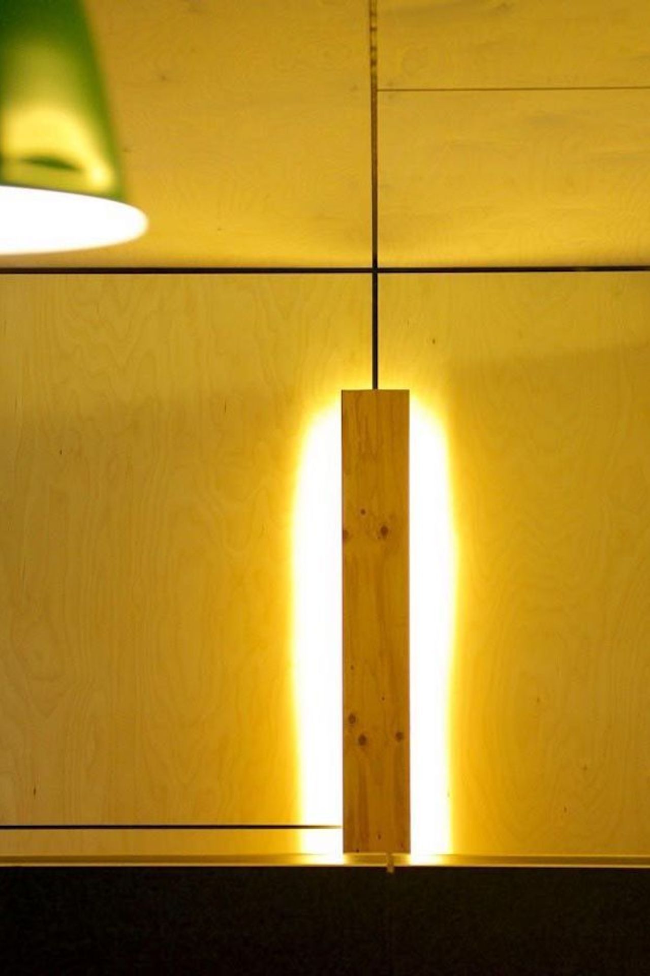 Integrated wall lighting, vintage overhead lights