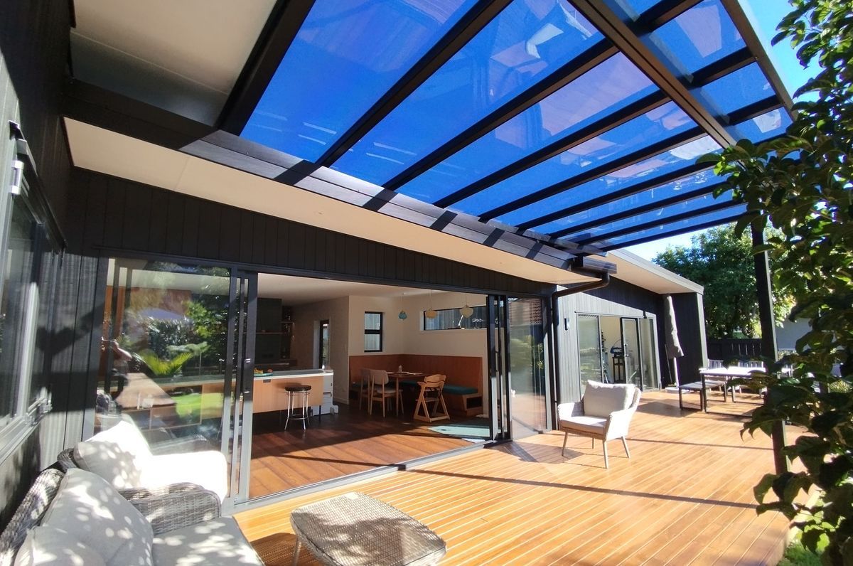 A Stylish Canopy to blend-in with the house with new extension