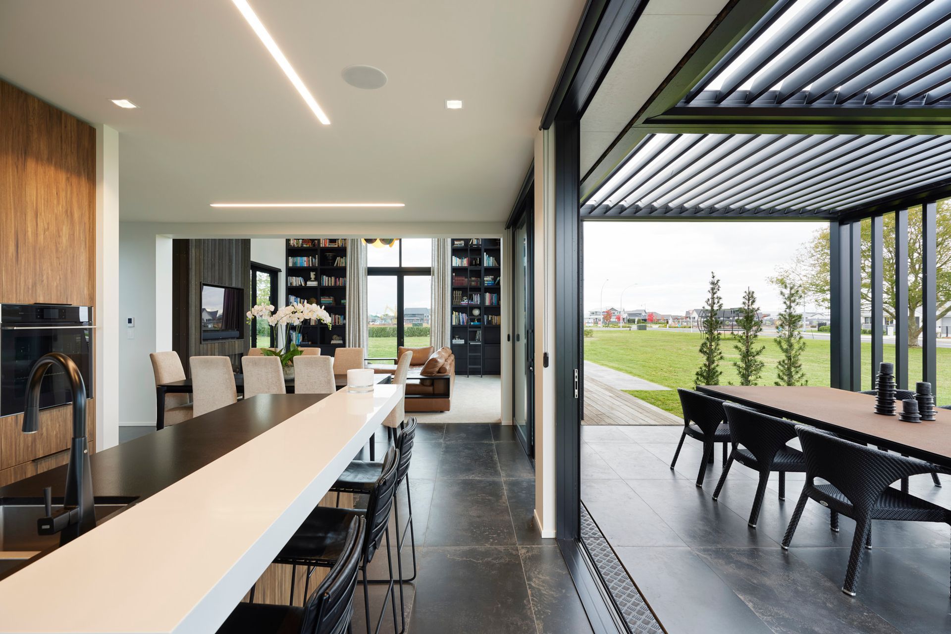Sleek Black Louvres