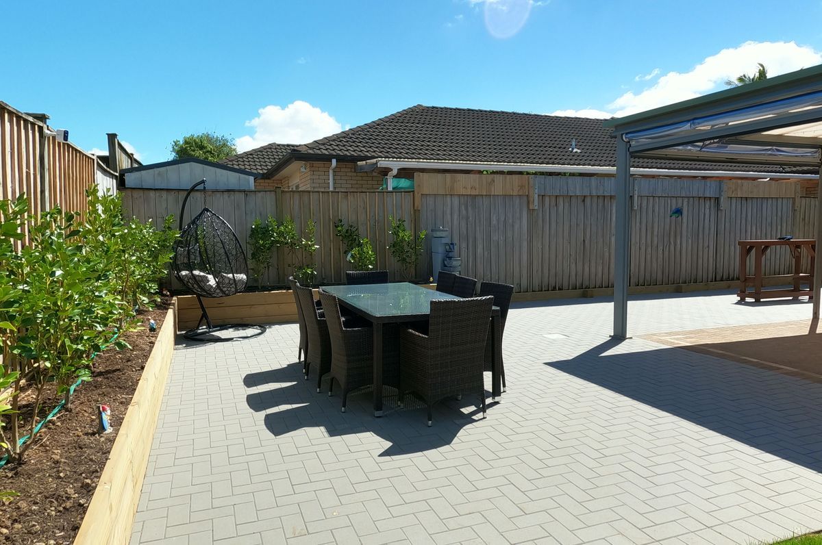 Permeable Outdoor Space with Hydrostone Pavers