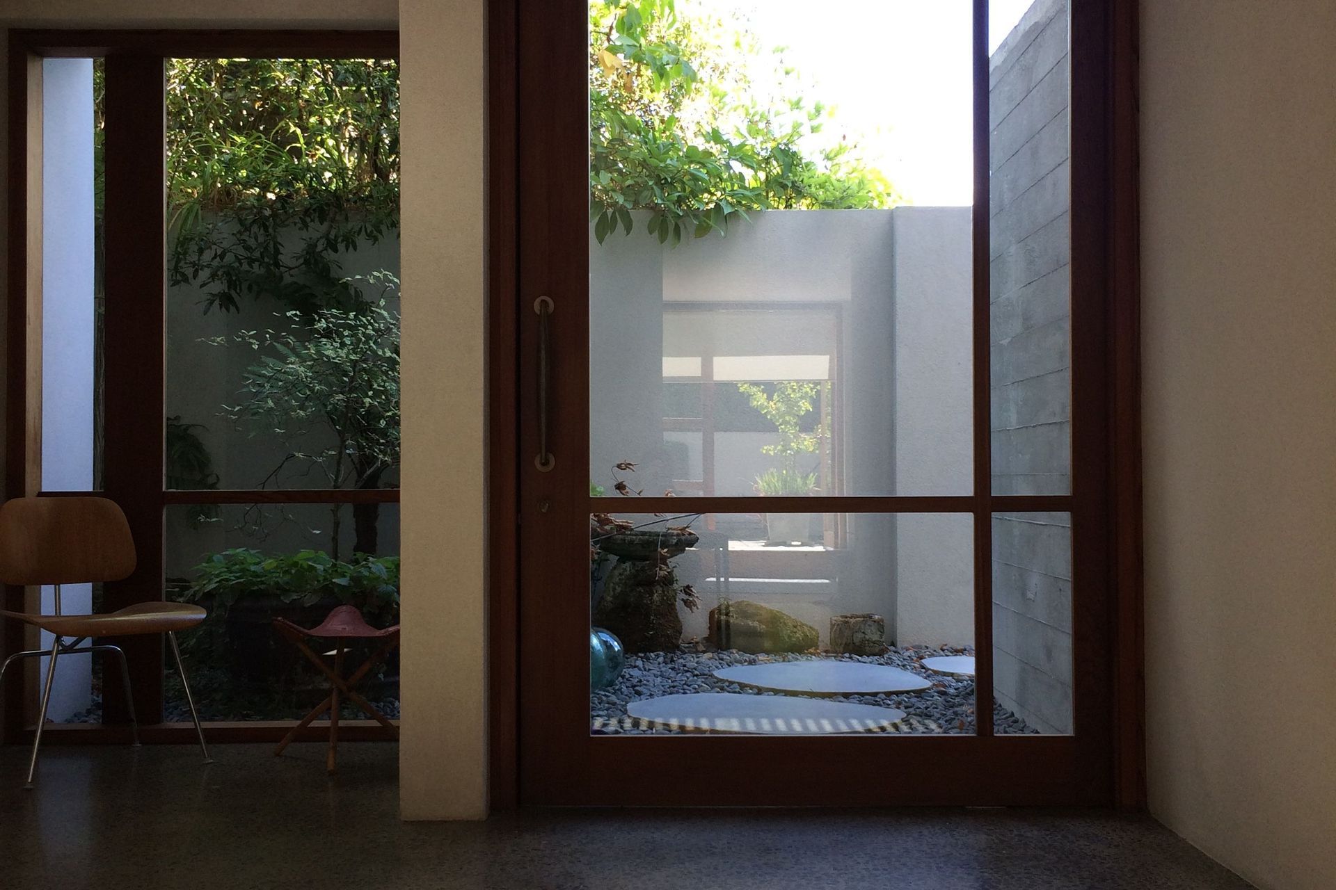 two houses and a shared garden
