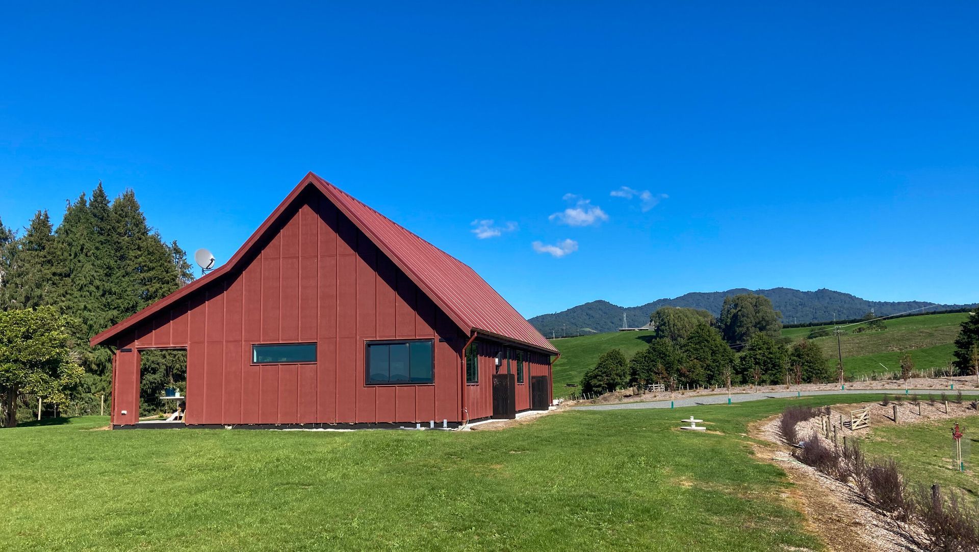 Modern Scoria Red Barn banner