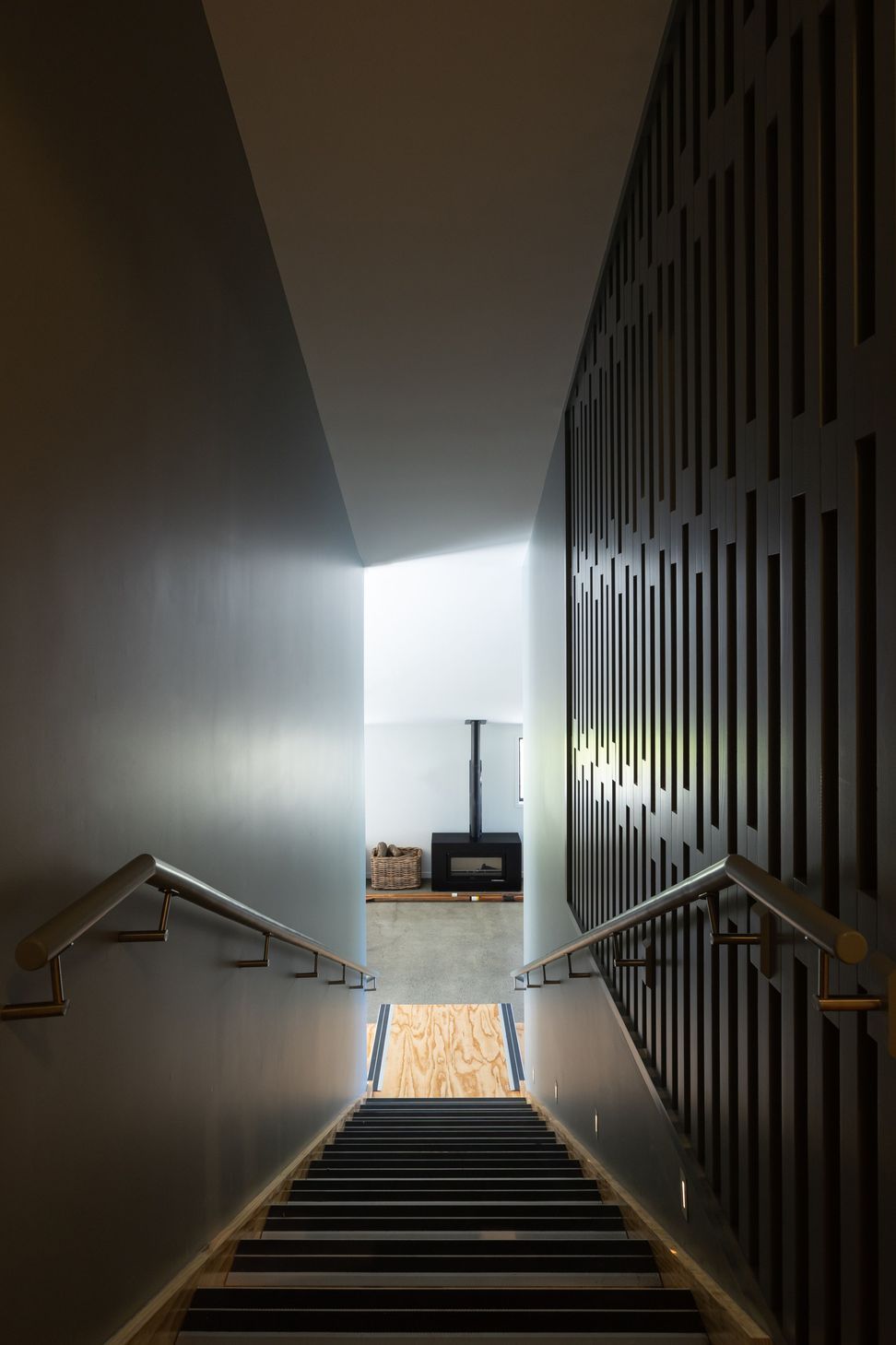 ©️ Jono Parker   The stairs from the clubroom up to the second floor accommodation level.