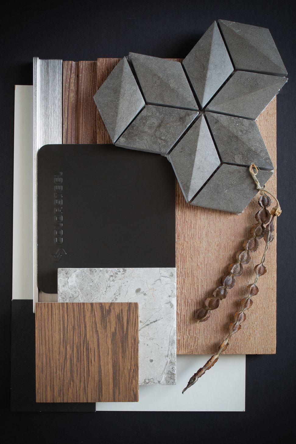Colour: The Ironsand palette draws its inspiration from the shifting colours and textures of the black sand beaches. With weathered cedar cladding, oiled finishes and natural stone, this is a palette for those who love to bring the outside in with traces of sand on your feet.