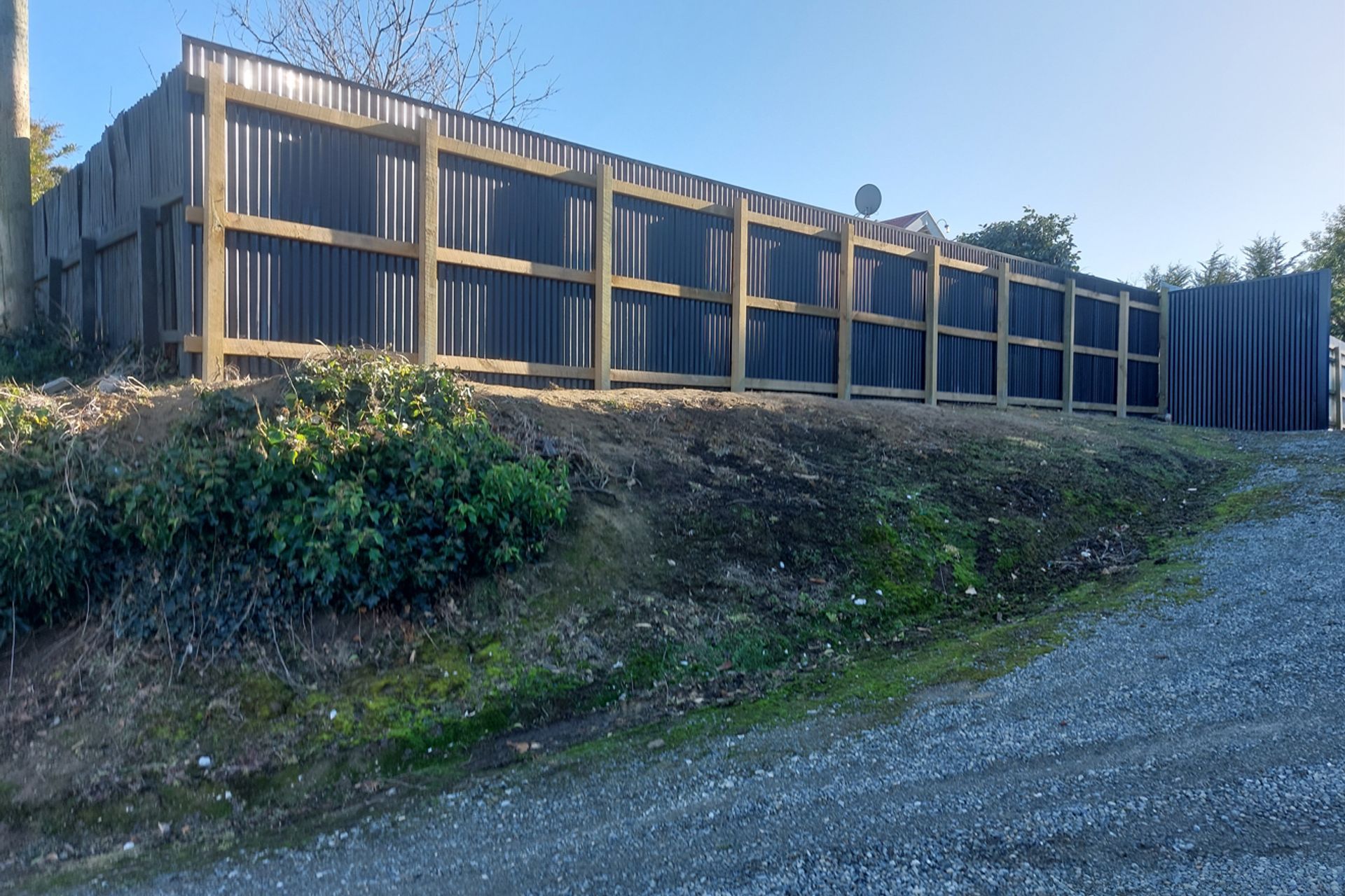 Completed fencing