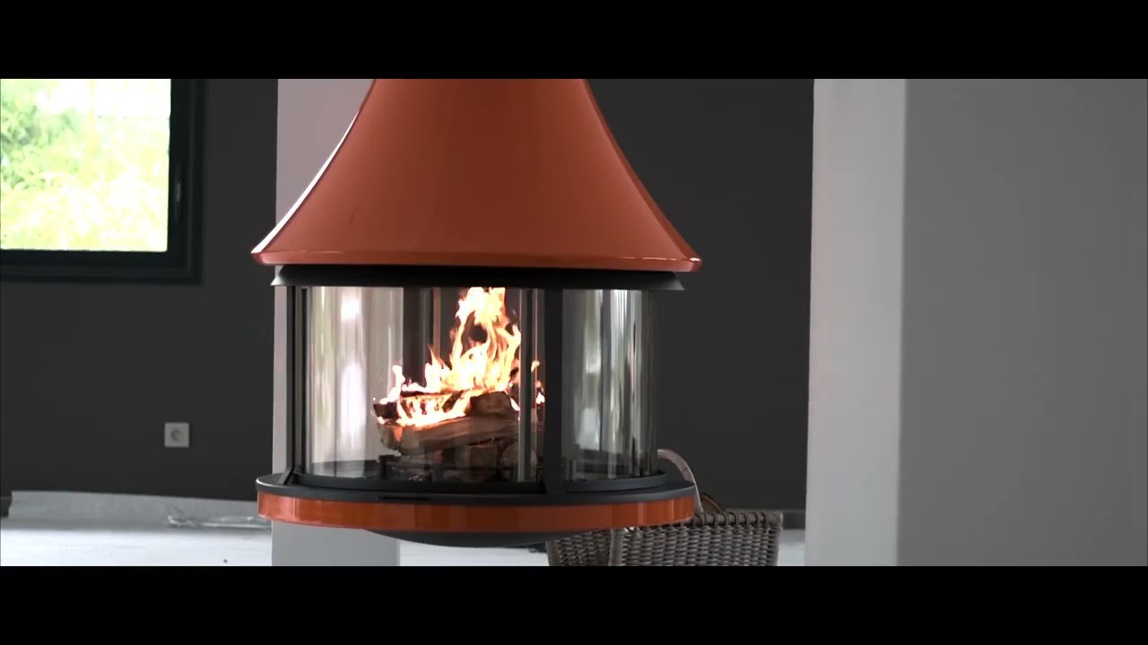 JC Bordelet Zelia 908 - Suspended Wood Fireplace gallery detail image
