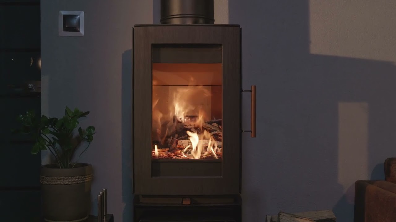 Hergóm Glow Wood Fireplace with Legs gallery detail image