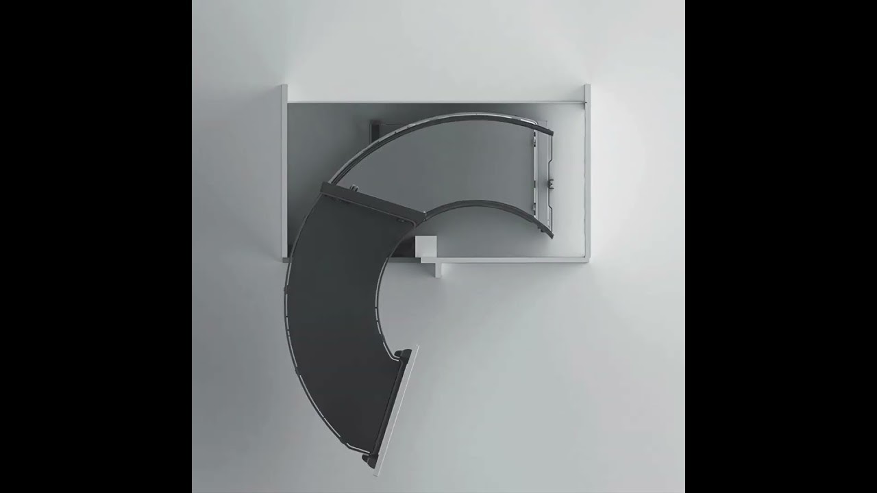 Senio | Curved corner cabinet pull-out gallery detail image