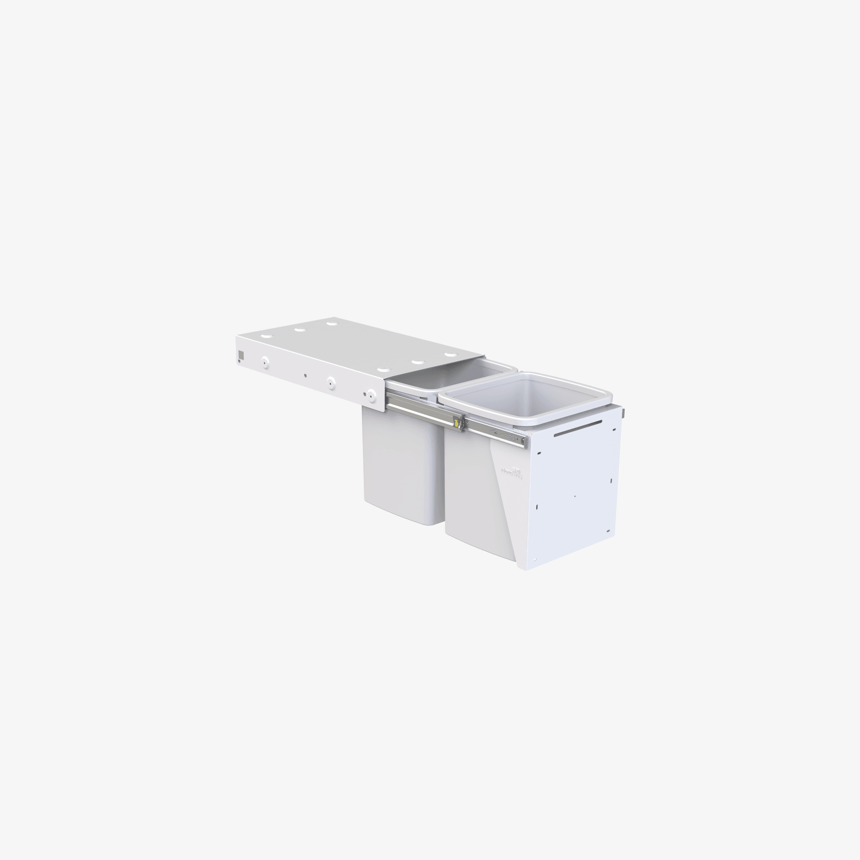 Compact Bin Storage - 2 x 15 Litre Buckets - Door Pull gallery detail image