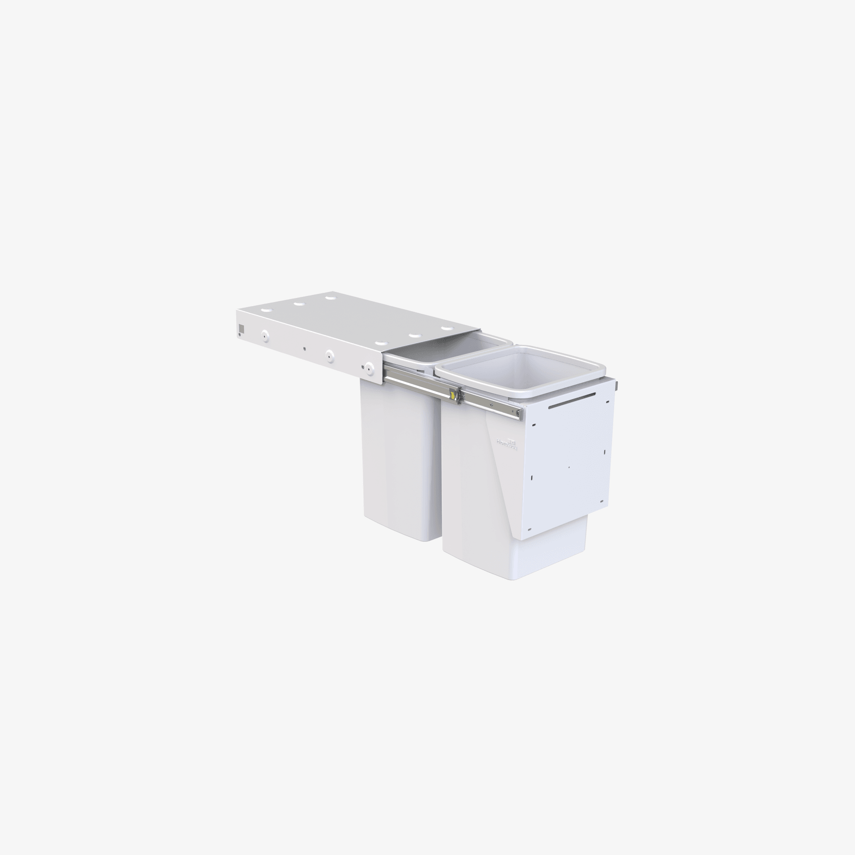 Compact Bin Storage - 2 x 20 Litre Bucket - Door Pull gallery detail image