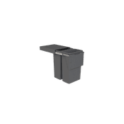 Compact Bin Storage - 2 x 40 Litre Buckets - Cinder - Door Pull gallery detail image