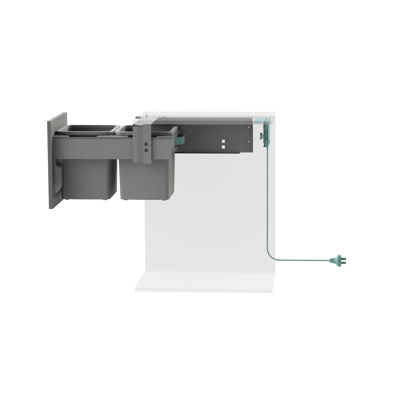 Concelo 2 x 15L Buckets | Door Pull | White gallery detail image