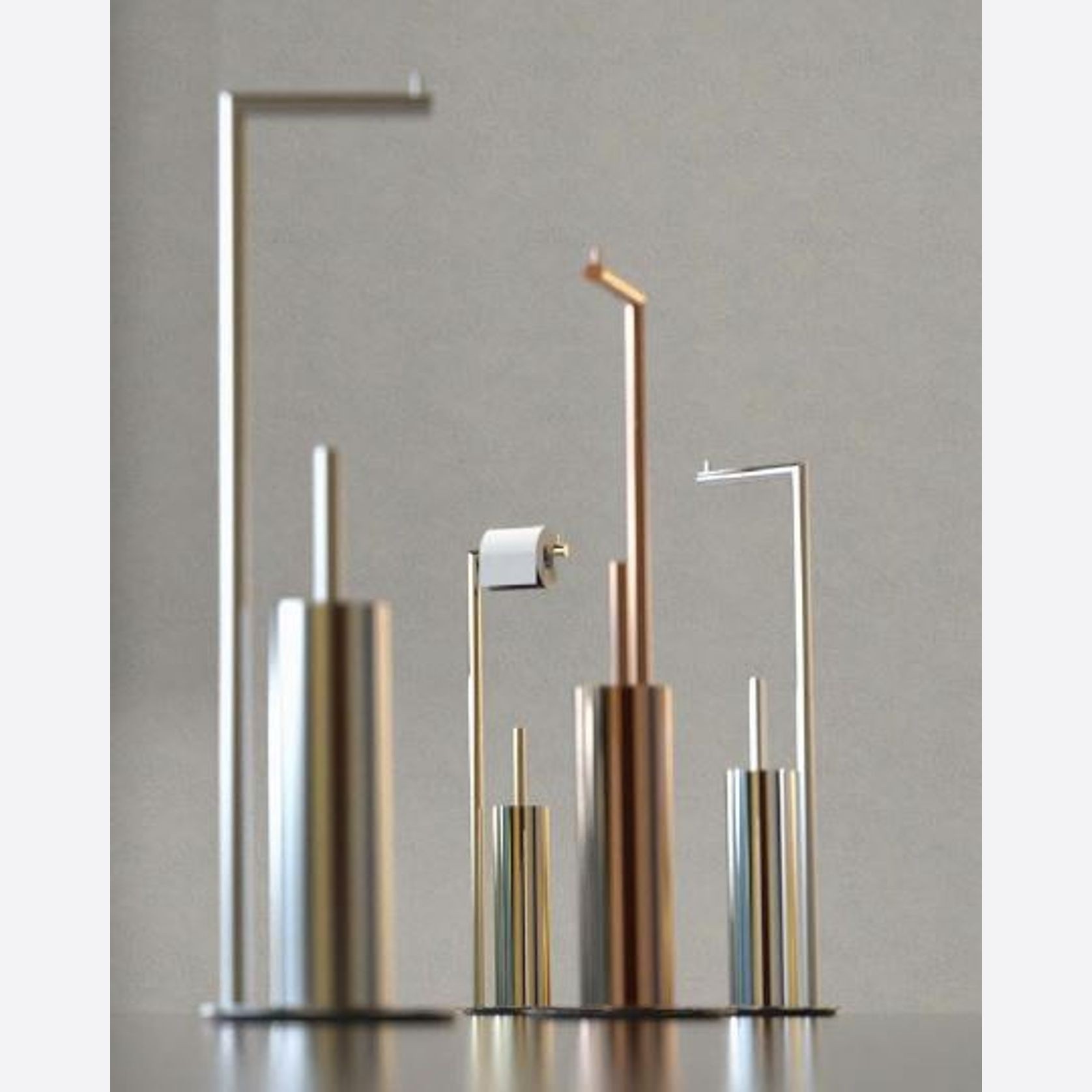 COMBI Toilet Roll and Brush Holder gallery detail image