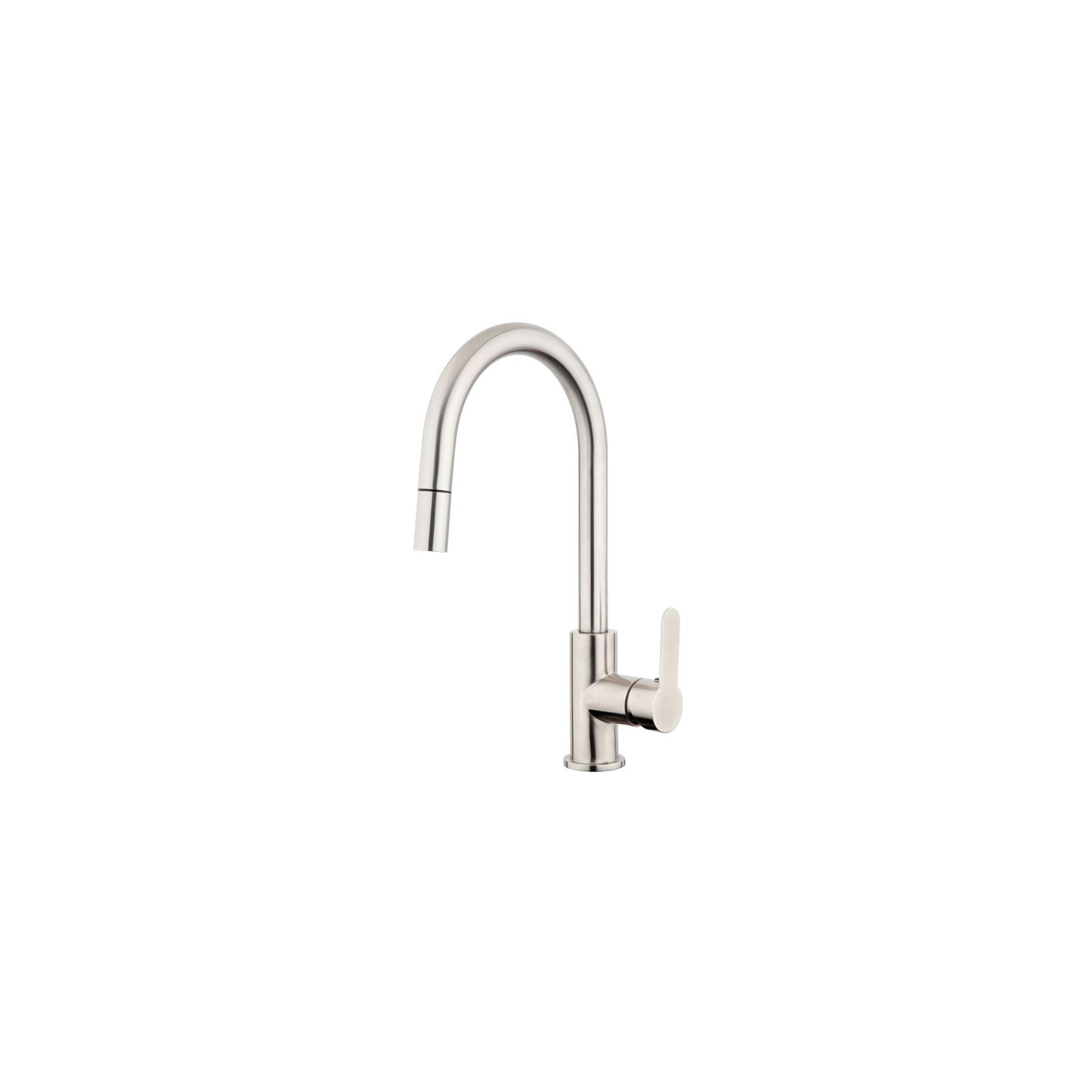 Stainless Gooseneck Pull Out Sink Mixer with Cold Start gallery detail image