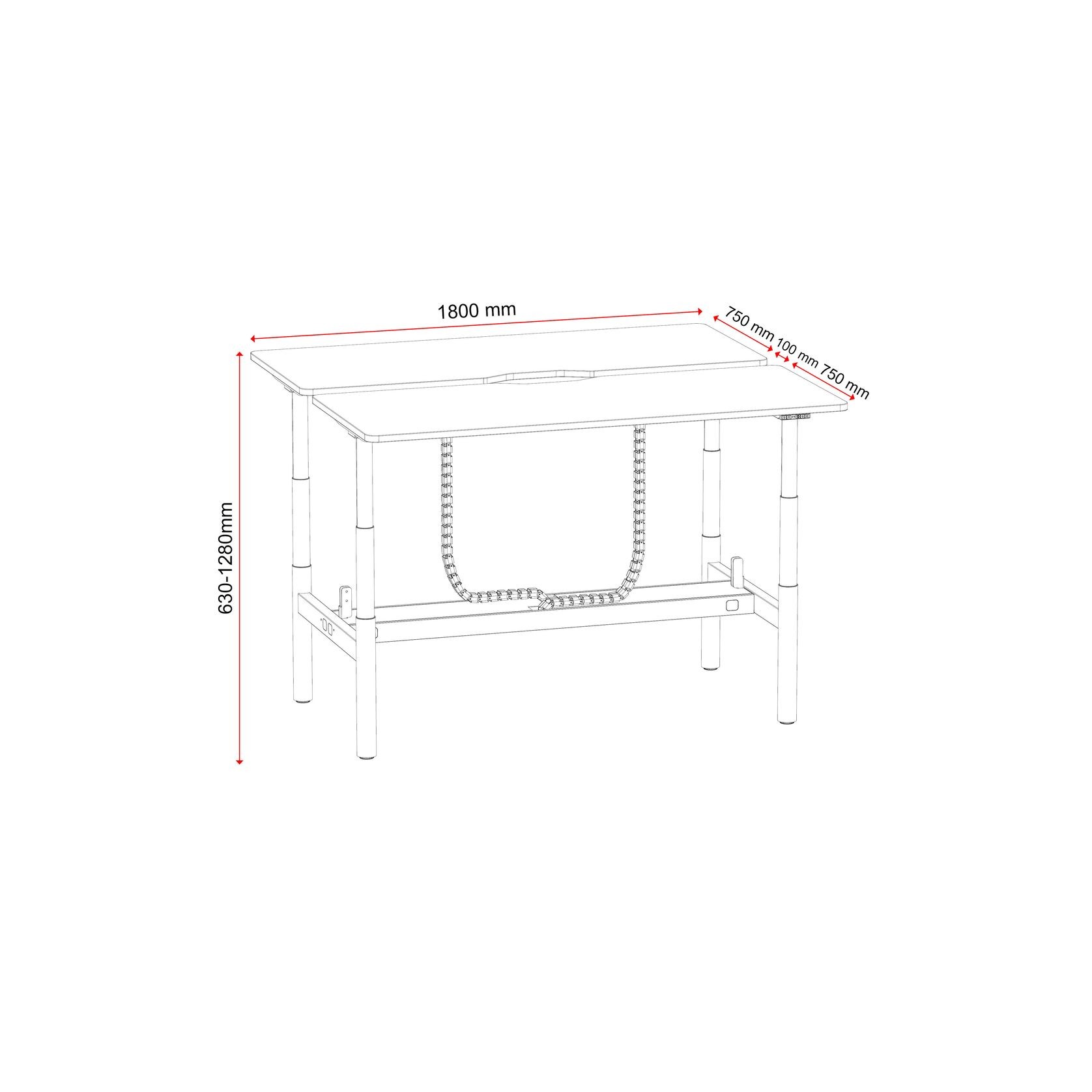 Buro Syntra Back-to-Back Standing Desk gallery detail image