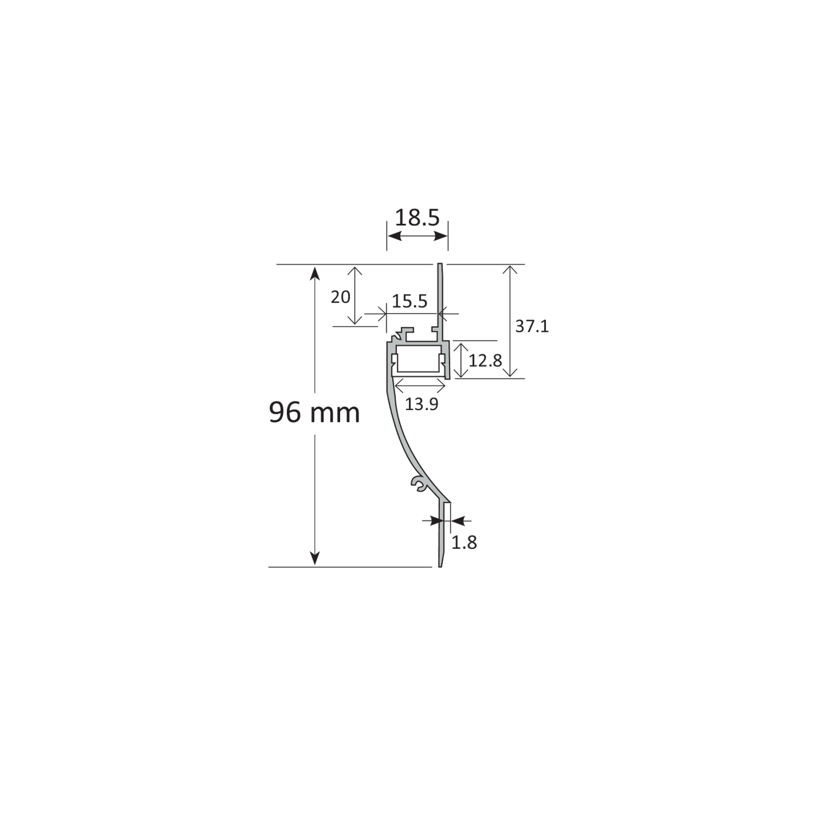 TL014 Recessed LED Aluminum Channel for Coving Lighting gallery detail image