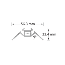 TL001 Trimless Inner Corner Extrusion gallery detail image
