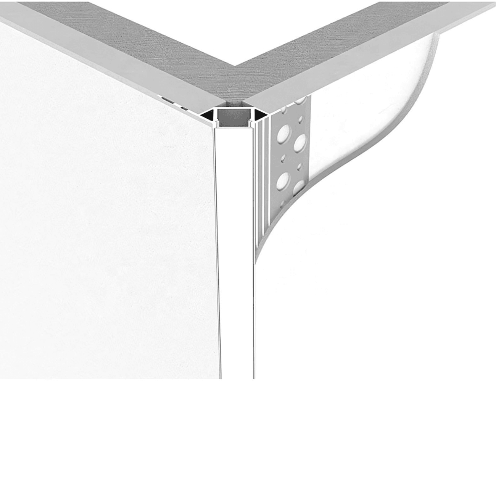 TL004 Corner Bead LED Profile | Plaster Trim with Light gallery detail image