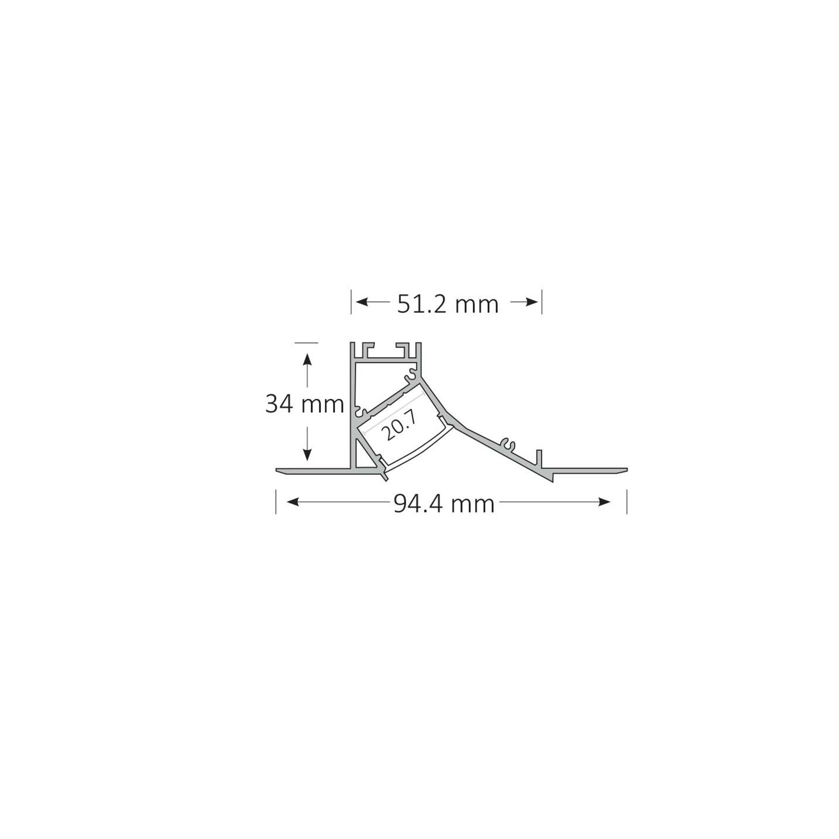 TL015 Wall Washer LED Profile Trimless for Cove Lightin gallery detail image