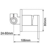 Lucid Pin Wall Mixer Trim Kit Light Brushed Brass gallery detail image