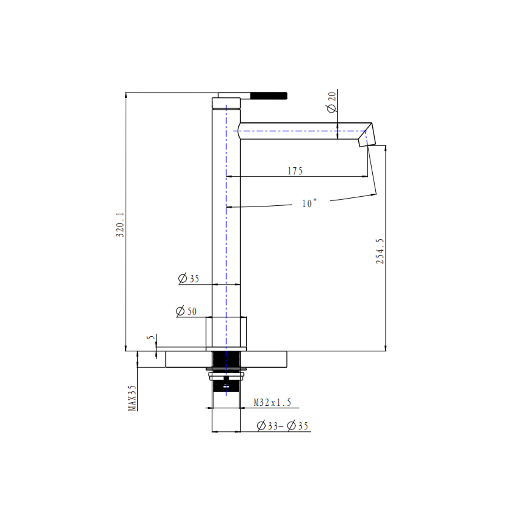 Caddence Tall Basin Mixer Brushed Nickel gallery detail image