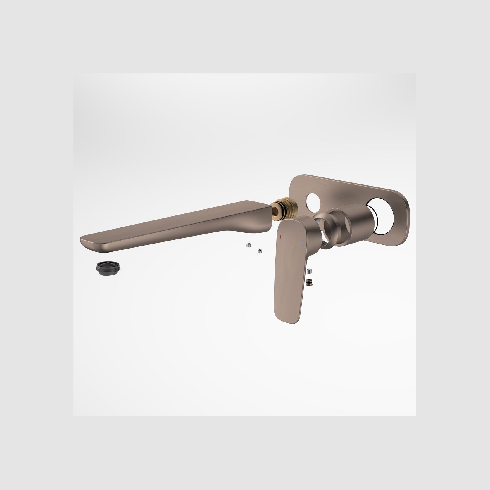 Contura II Wall Basin/Bath Mixer 220mm - Trim Kit  | Brushed Bronze gallery detail image