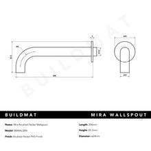 Mira Brushed Nickel Wall Spout gallery detail image