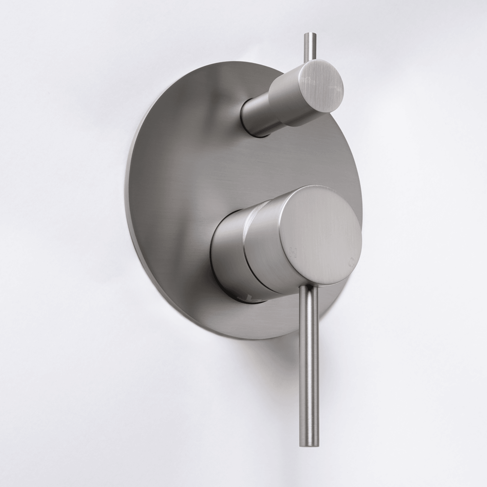 Mira Brushed Nickel Wall Mixer Divertor Plate gallery detail image