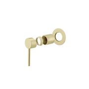 Lucid Pin Wall Mixer Trim Kit Light Brushed Brass gallery detail image