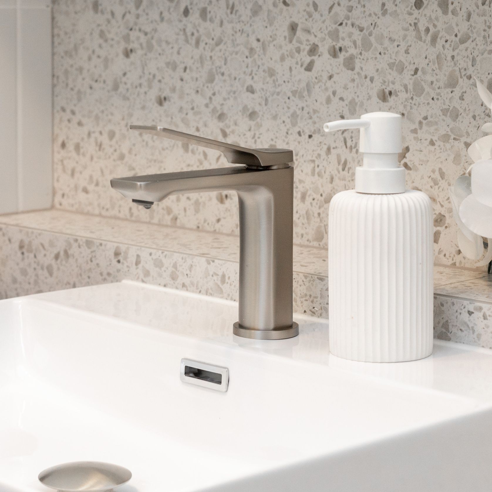 Rushy Basin Mixer Brushed Nickel gallery detail image