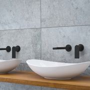 Bianca Basin/Bath Mixer Back Plate 230mm | Matte Black gallery detail image