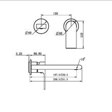 Bianca Wall Basin/Bath Mixer Separate Back Plate 230mm Trim Kits | Chrome gallery detail image