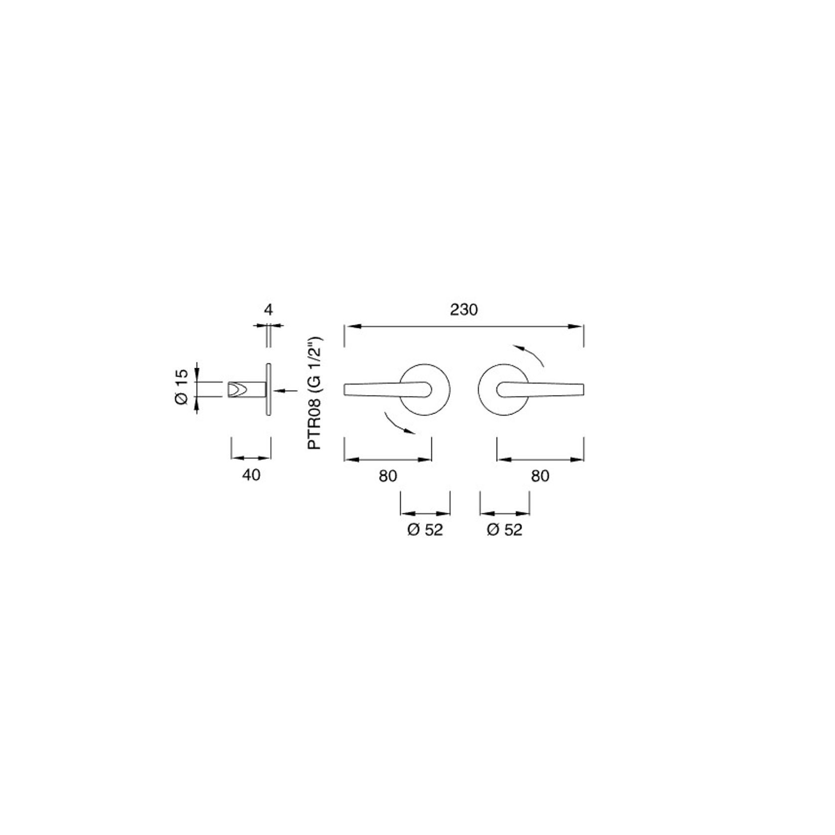 FLAG Wall Mounted Set Shut Off Mixing Valves by CEA gallery detail image