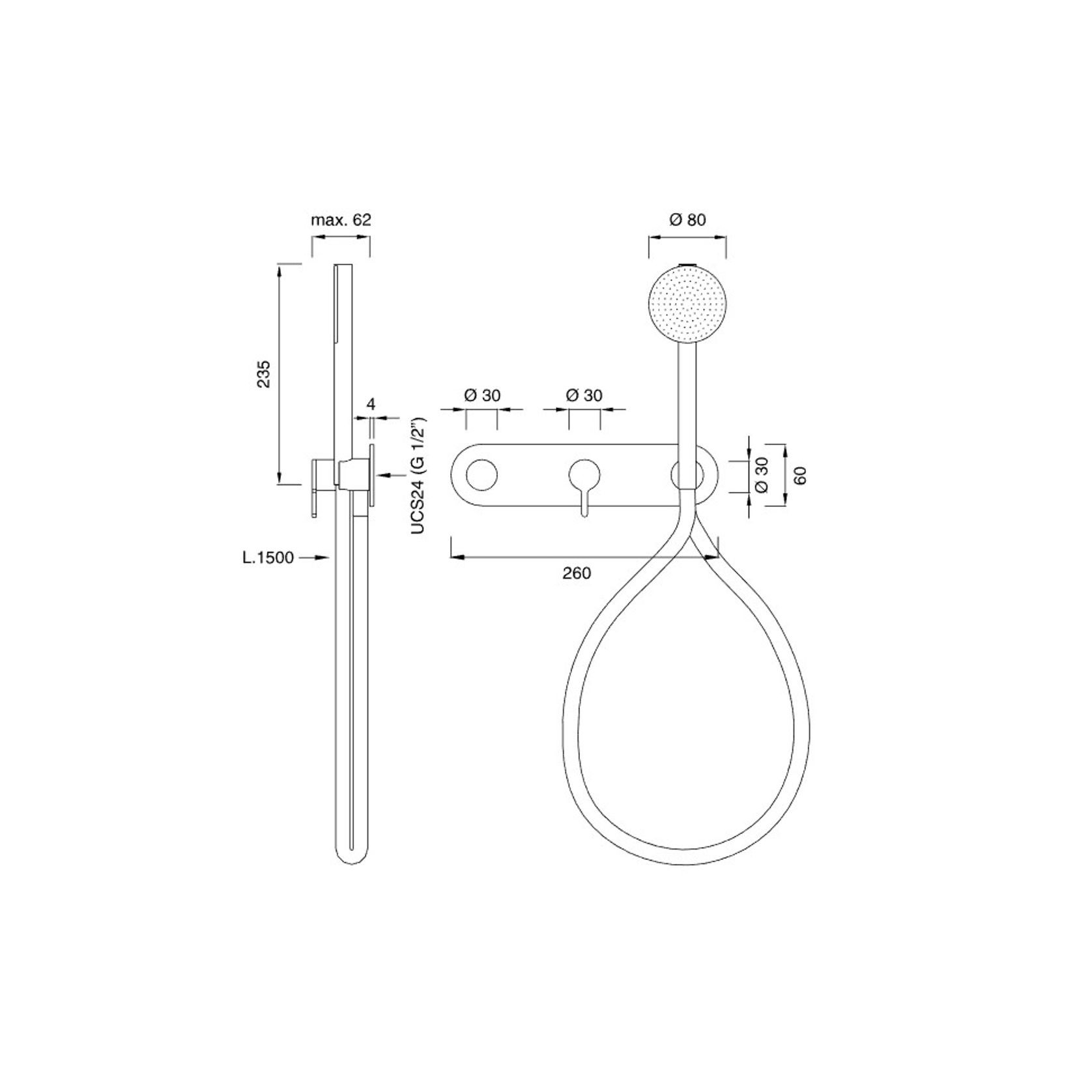 INNOVO Wall Mounted Thermostatic Set by CEA gallery detail image