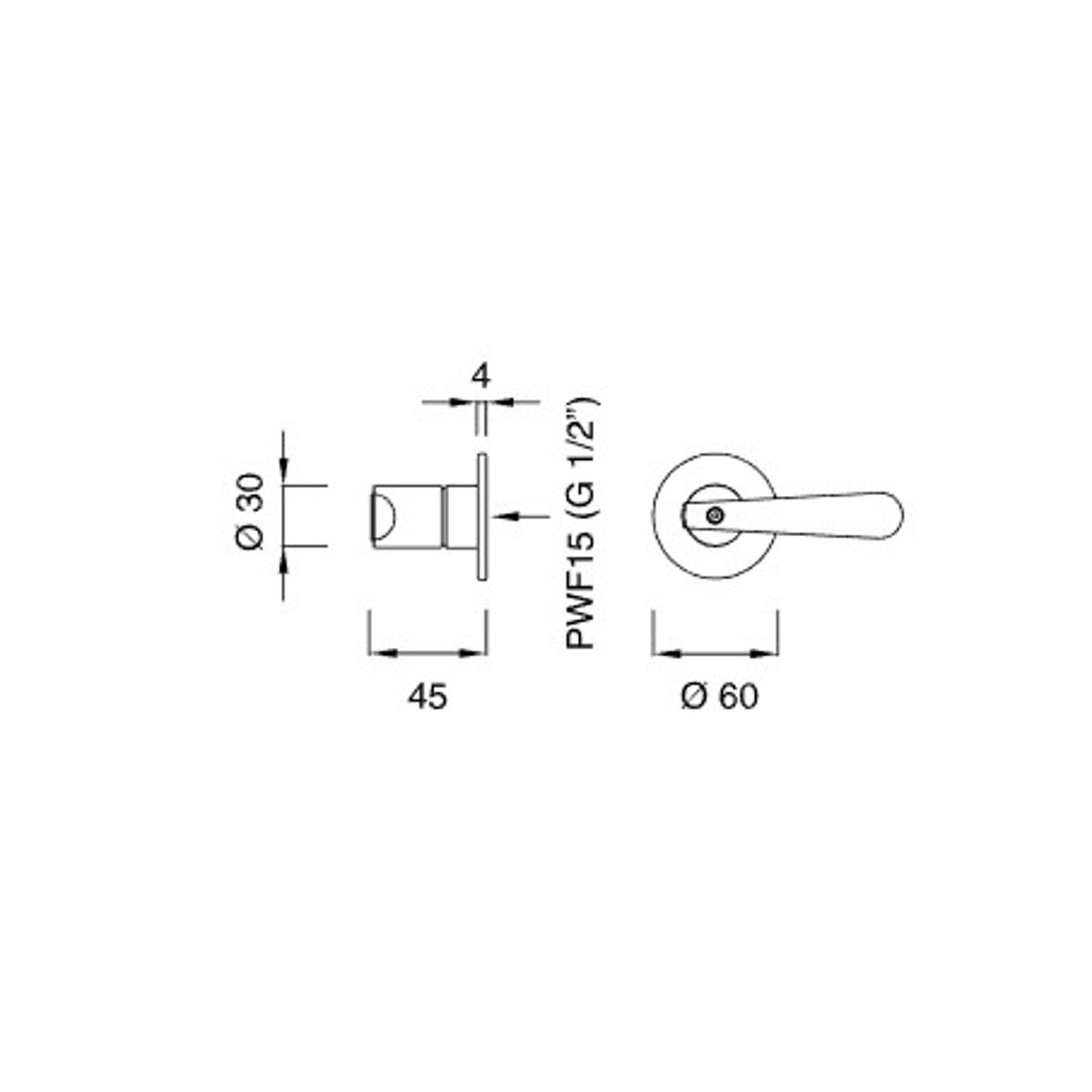 LUTEZIA PLUS Wall Mounted 2 Way Diverter by CEA gallery detail image