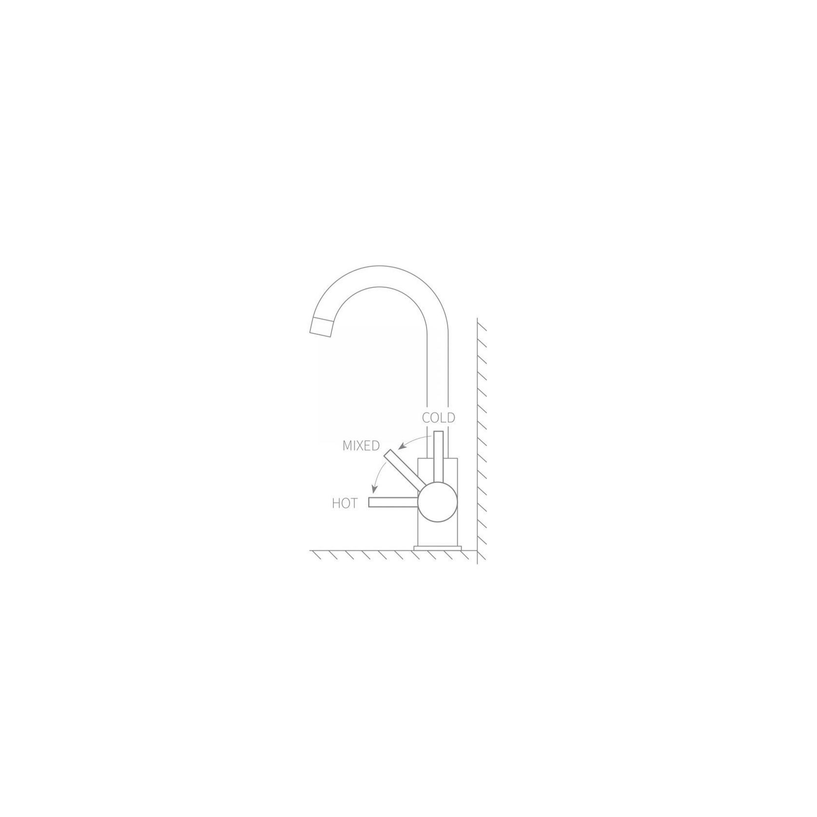 Storm Gooseneck Sink Mixer with Cold Start technology gallery detail image
